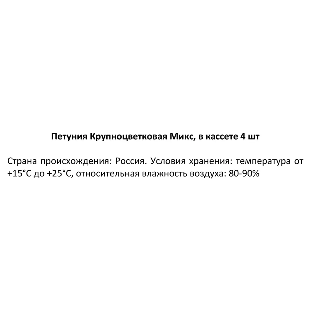 Петуния крупноцветковая микс h20 см в кассете, 4 шт. 84299076 STLM-2110650 Santreyd  - Вид №4