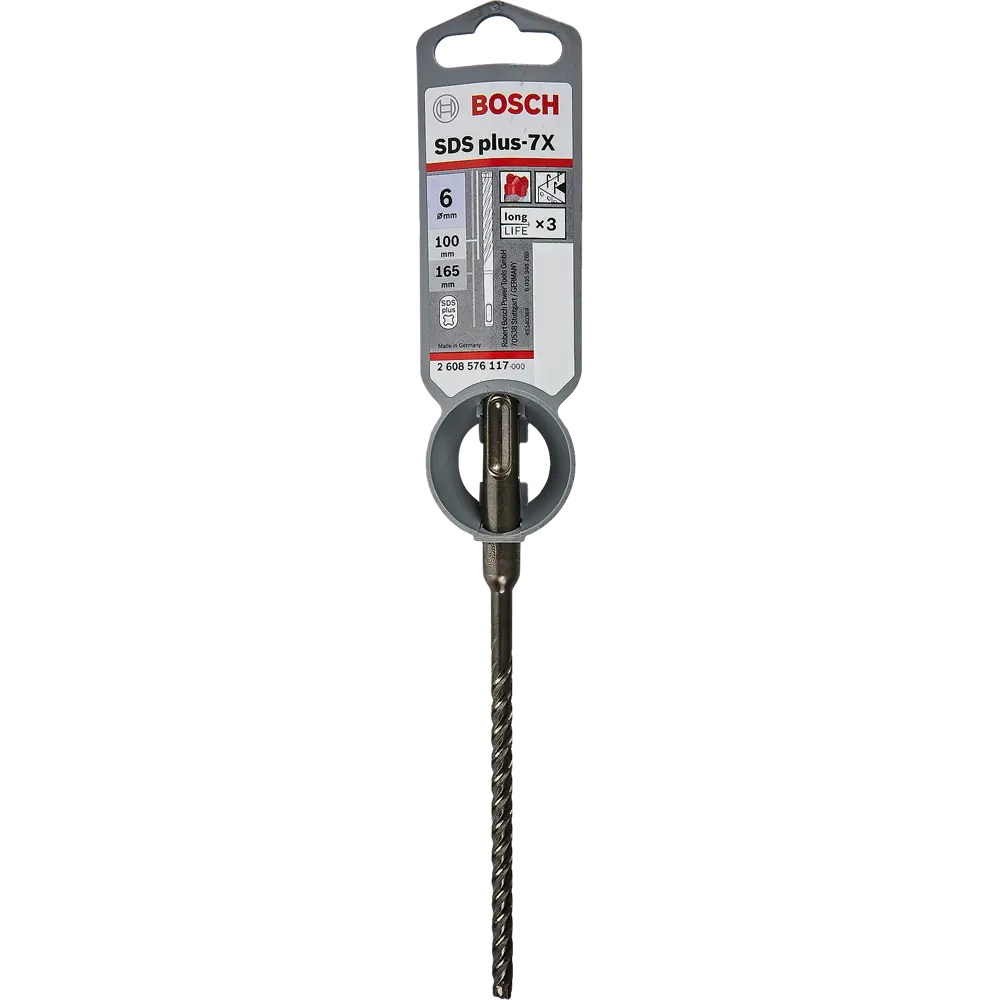 Бур по армированному бетону SDS-plus 7X Bosch 6x165 мм BOSCH PROFESSIONAL STLM-2150801 - Вид №3
