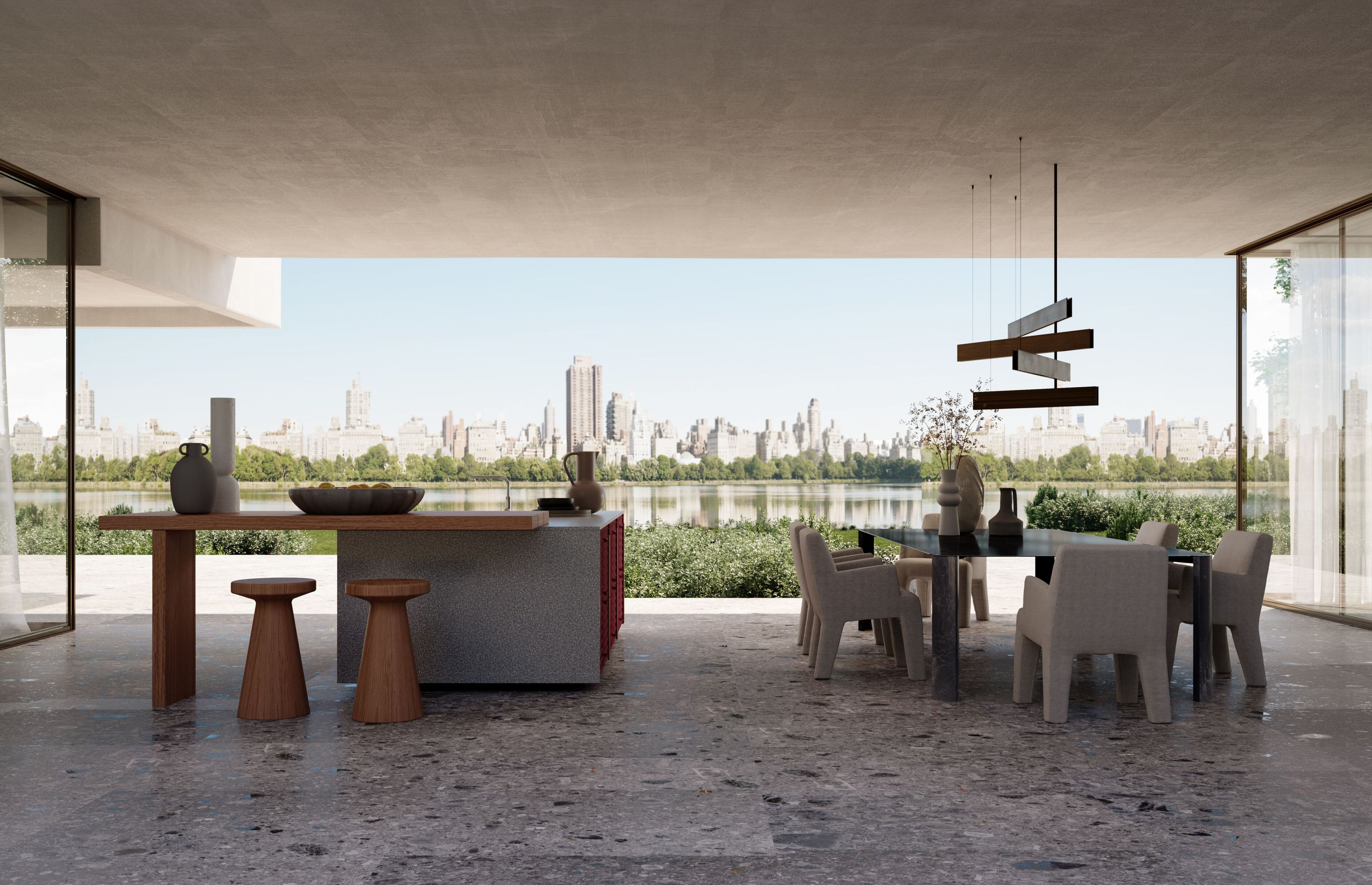 Прямоугольный стол из нержавеющей стали Exteta 10th ARCH-00138210 - Вид №9