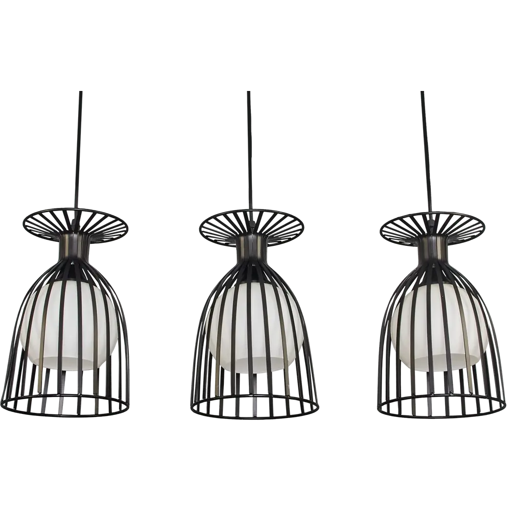 Люстра Лоск 3xE14x40 Вт, металл/стекло, цвет чёрный/белый/темное дерево MW-Light STLM-2205771 - Вид №3