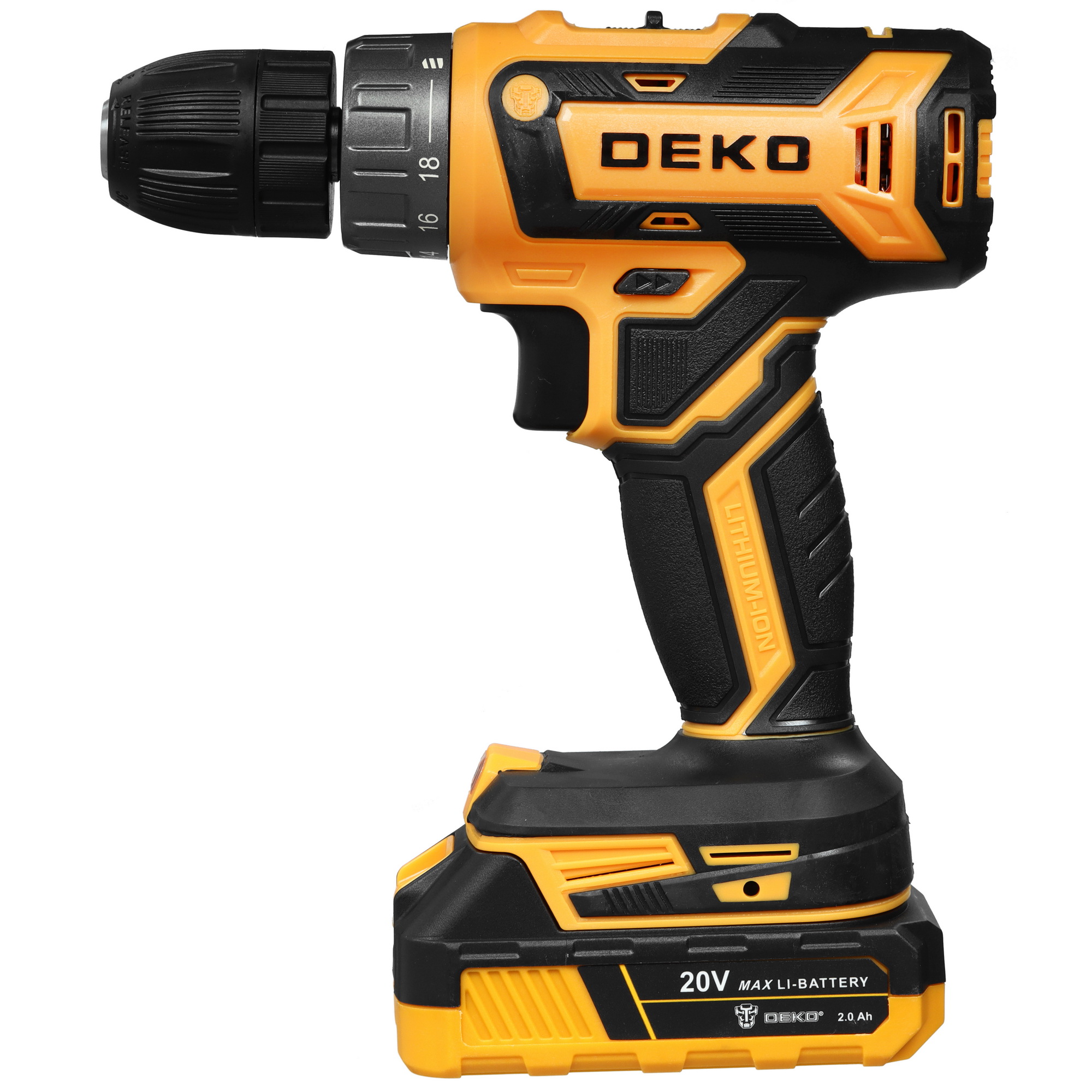 Дрель-шуруповерт DEKO DKCD20FU-Li 063-4093 UNV 20V 5304368 STDN-0072429 - Вид №1