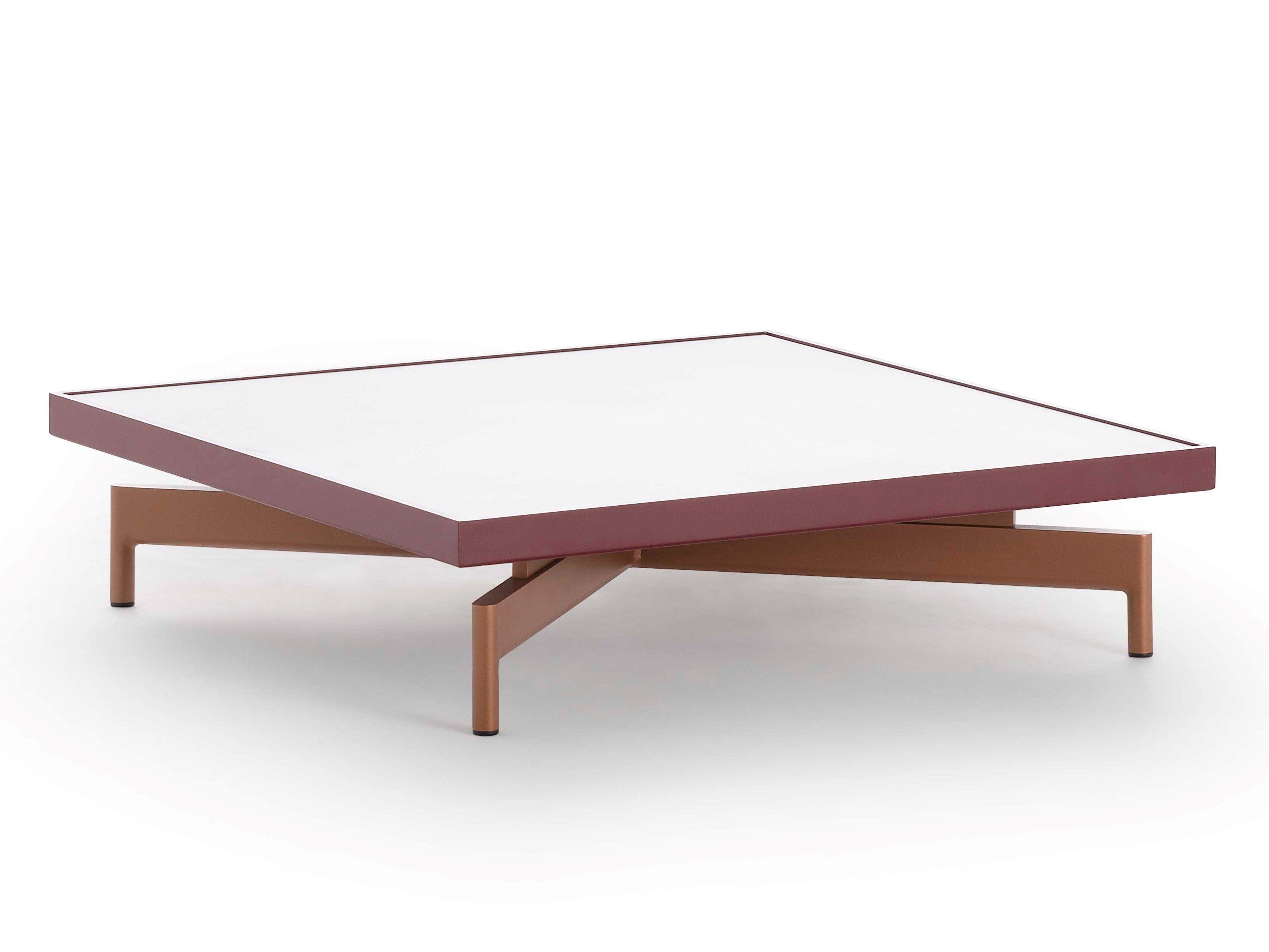 Фарфоровый квадратный садовый столик GANDIABLASCO волны ARCH-00028769