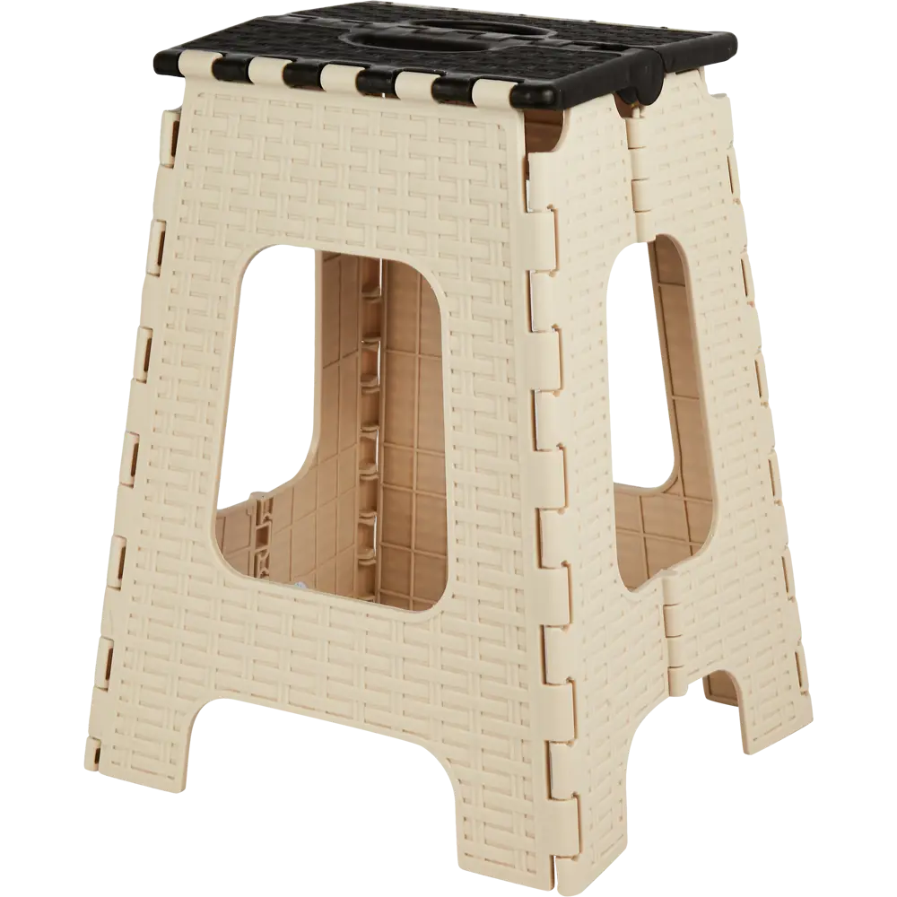 Табурет садовый Плетенка складной 35х31х44.5 см пластик бежевый/коричневый Santreyd STLM-2006138