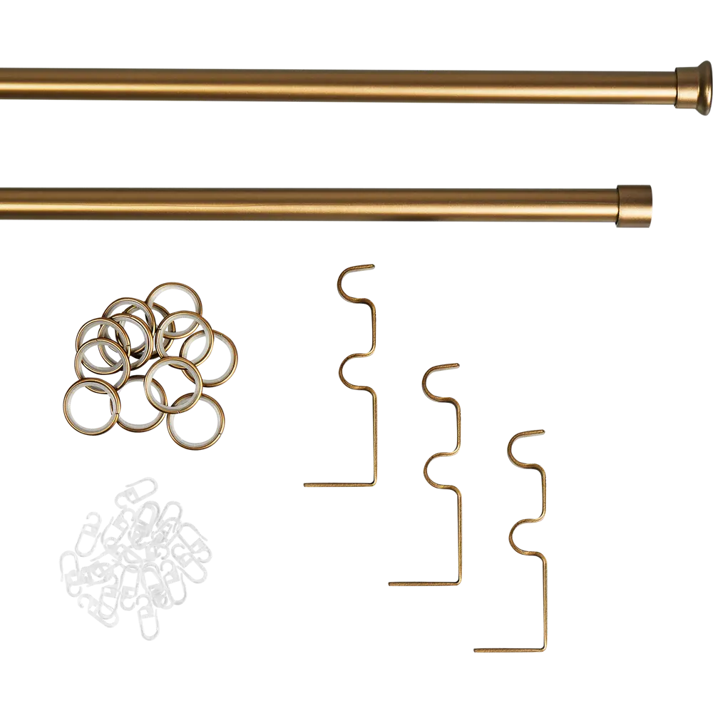 89362165 Карниз двухрядный раздвижной d19/16 мм 160-320 см металл цвет бронза STLM-1346744 Santreyd  - Вид №1