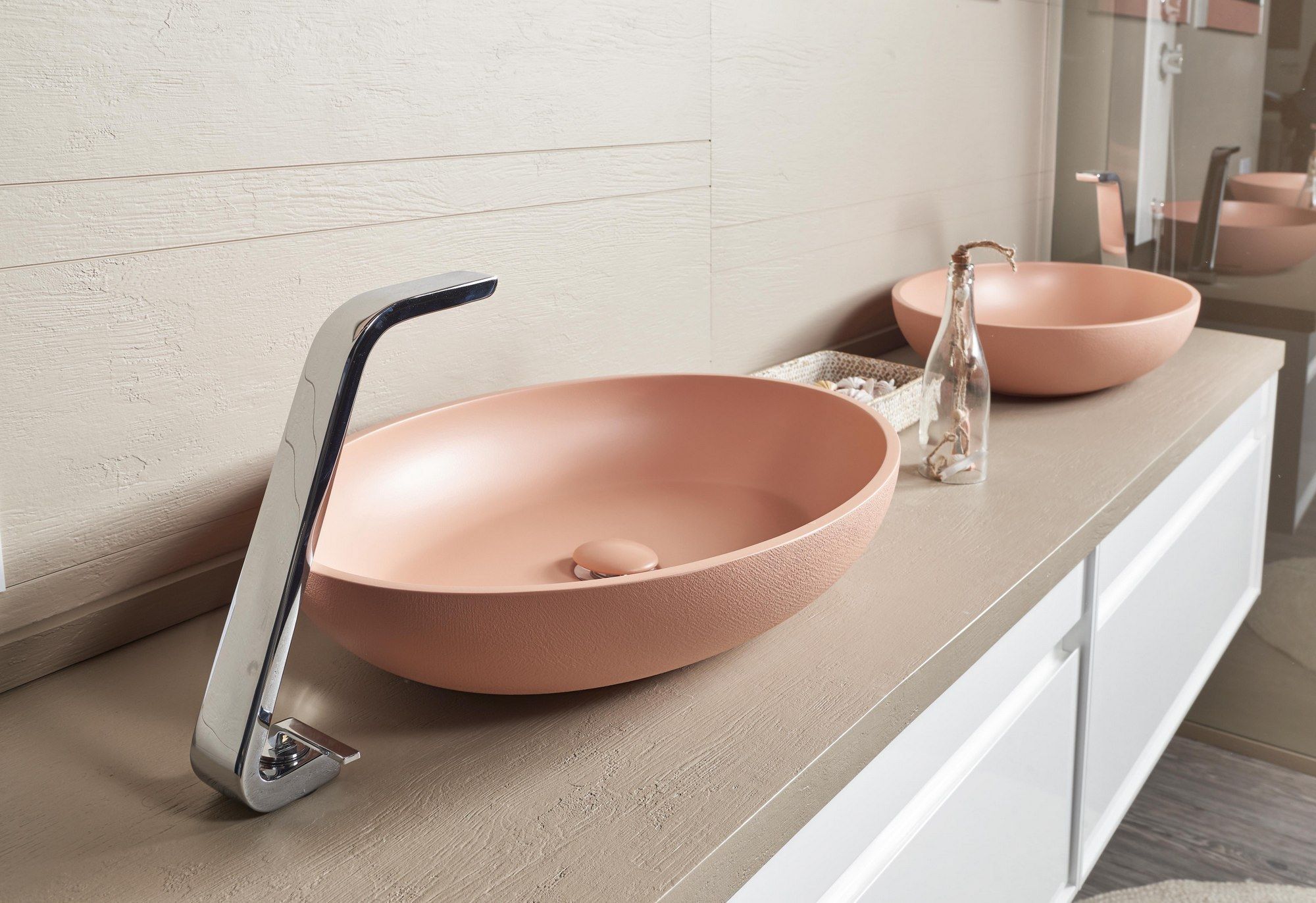 Одноместный овальный умывальник из Акрона© Acquabella On top ARCH-00092962 - Вид №5