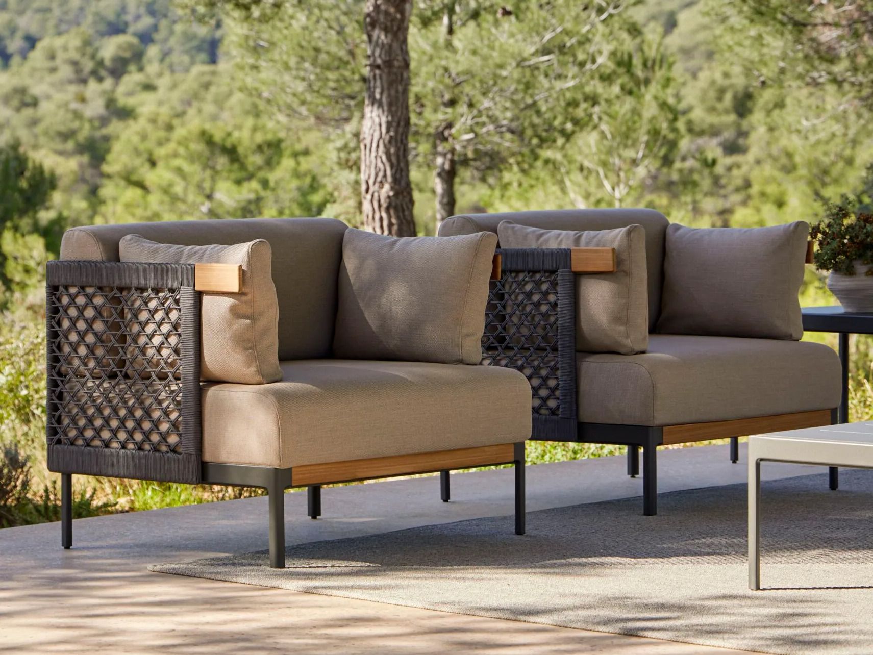 Веревочное и тканевое садовое кресло с подлокотниками POINT Legacy ARCH-00037863 - Вид №4