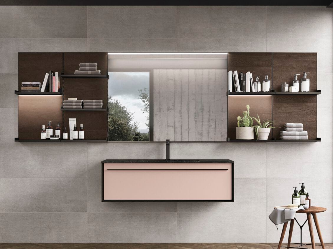 Деревянный подвесной умывальник со встроенным умывальником Gruppo Geromin Люкс ARCH-00106236