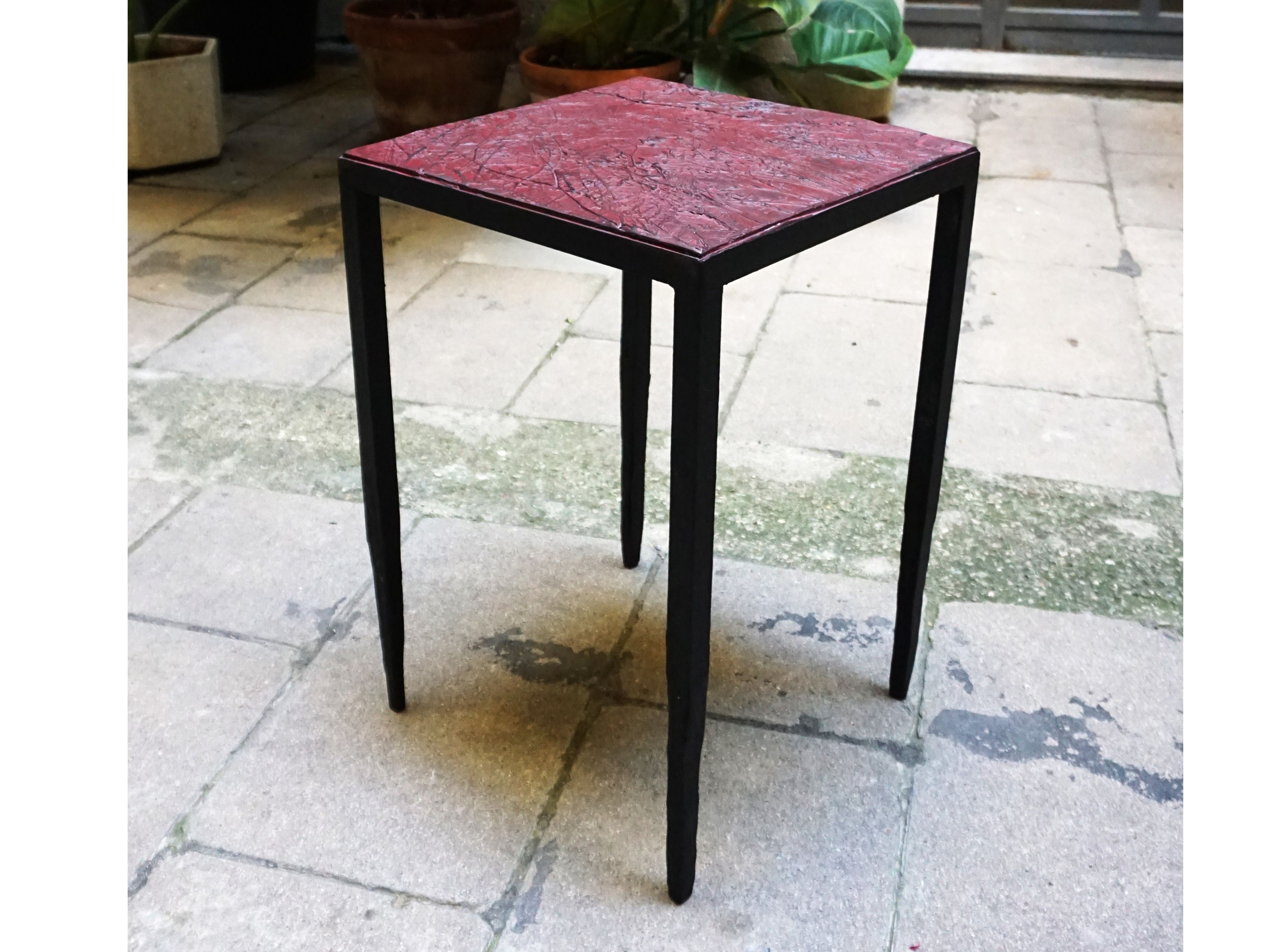 Стальной квадратный журнальный столик ICI ET LÀ Бетон ARCH-00079295