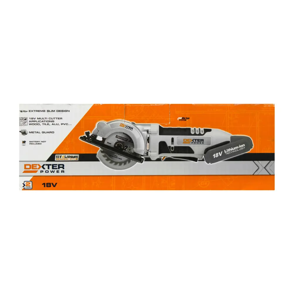 Циркулярная мини-пила аккумуляторная Dexter Power CSC18LD, 18 В Li-ion, 85 мм, без АКБ STLM-2153221 - Вид №3