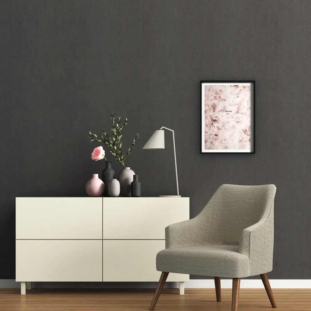 Обои флизелиновые Inspire чёрные 1.06 м 636079 ANNA STLM-2079891 - Вид №2