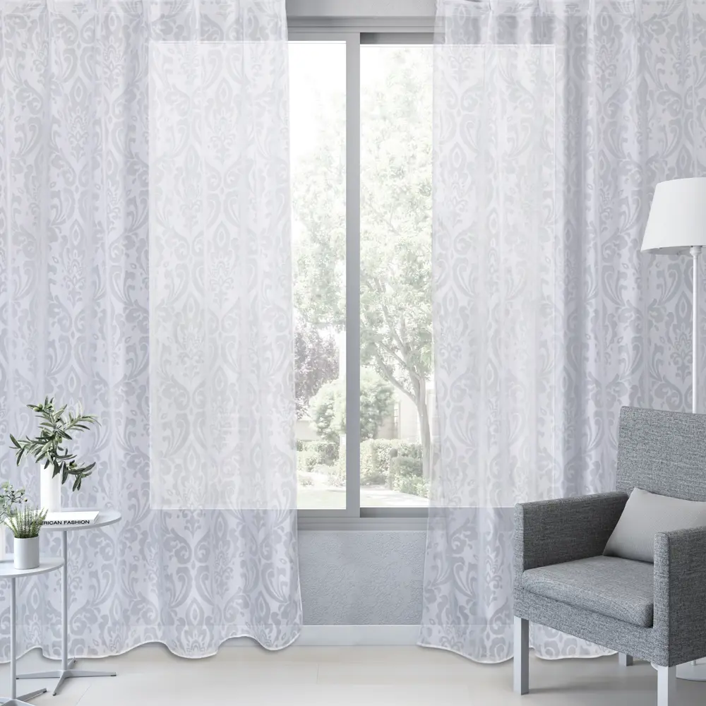 Тюль на ленте Crato 250x280 см цвет белый INSPIRE STLM-2115984 - Вид №3