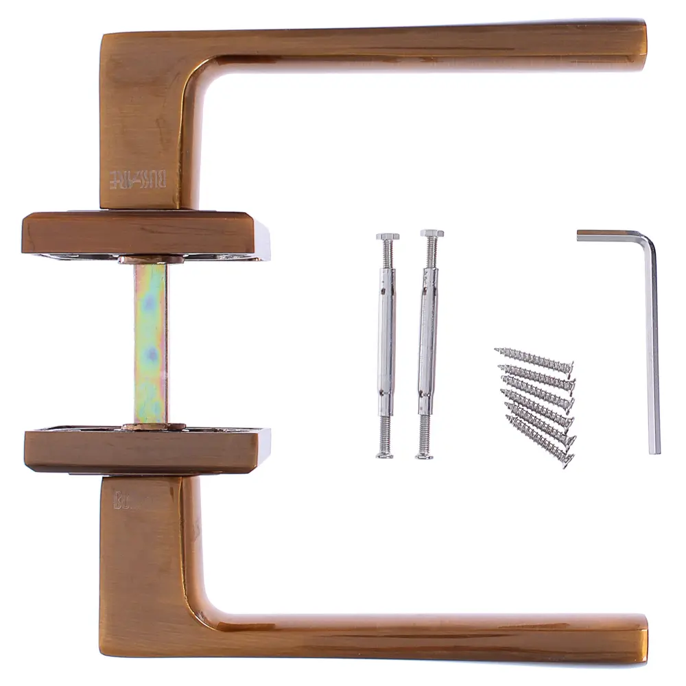 Ручка дверная на розетке Bussare «Limpo» A-65-30, алюминий, цвет кофе EDSON STLM-2191621 - Вид №2