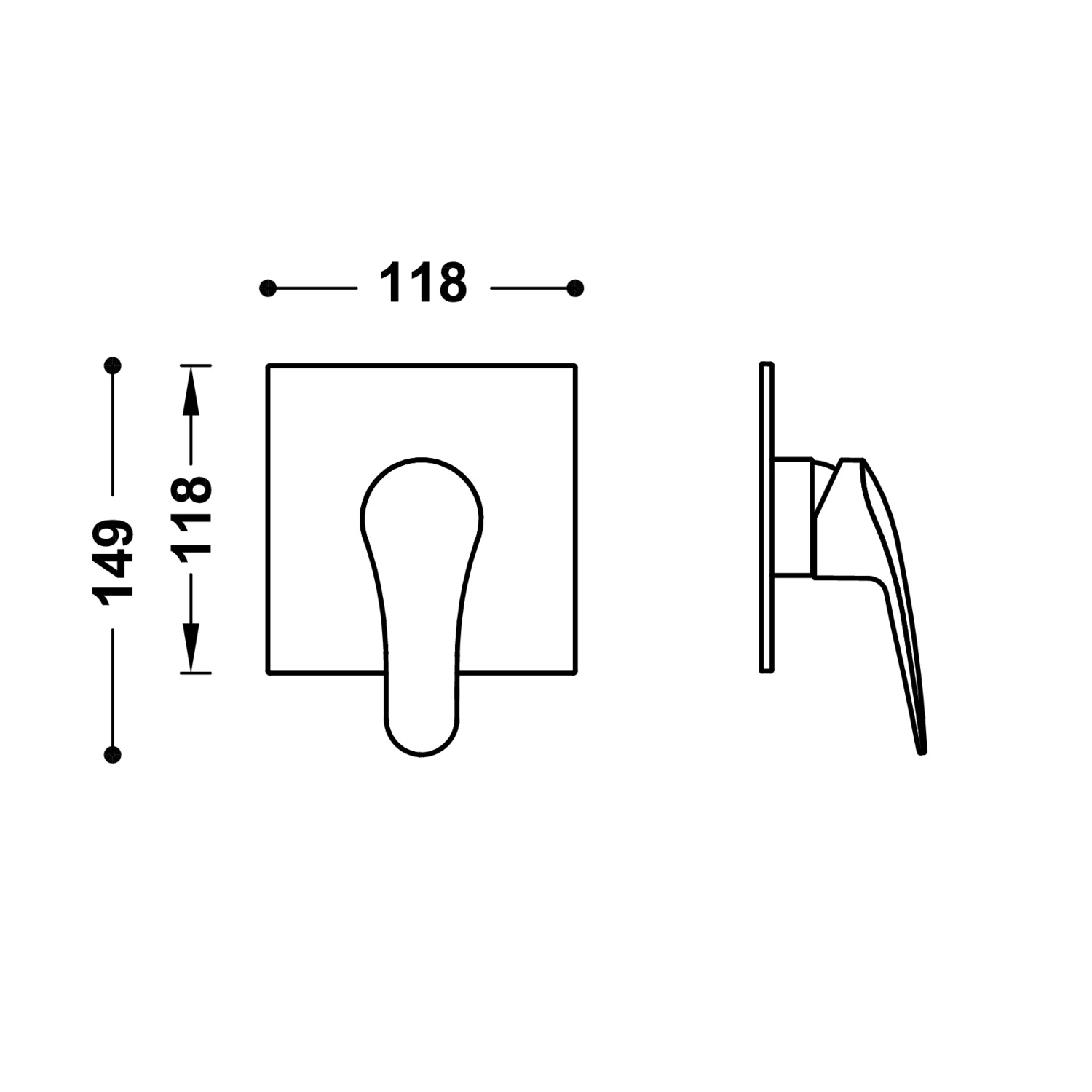 Видимая часть RAPID-BOX для скрытого одностороннего Rapid-box-21627810 TRES Base - Вид №1