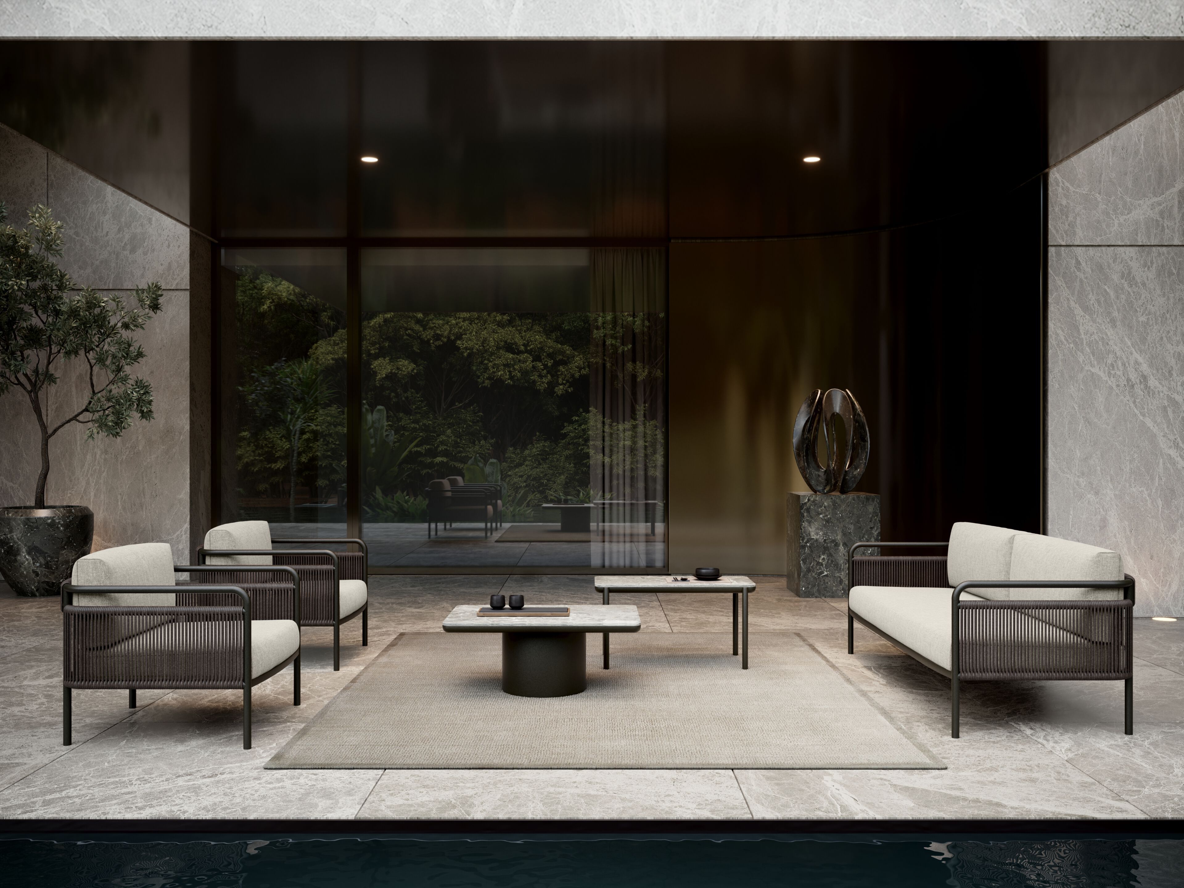 Алюминиевый прямоугольный садовый столик SNOC ссылка ARCH-00027367 - Вид №7