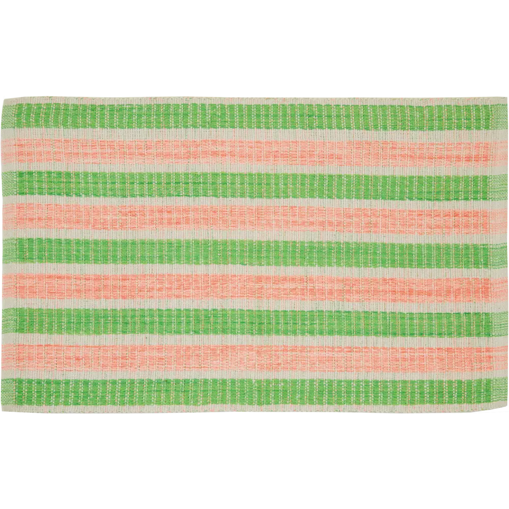 Коврик Полоска 60x90 см хлопок цвет зеленый CTIM STLM-2036852