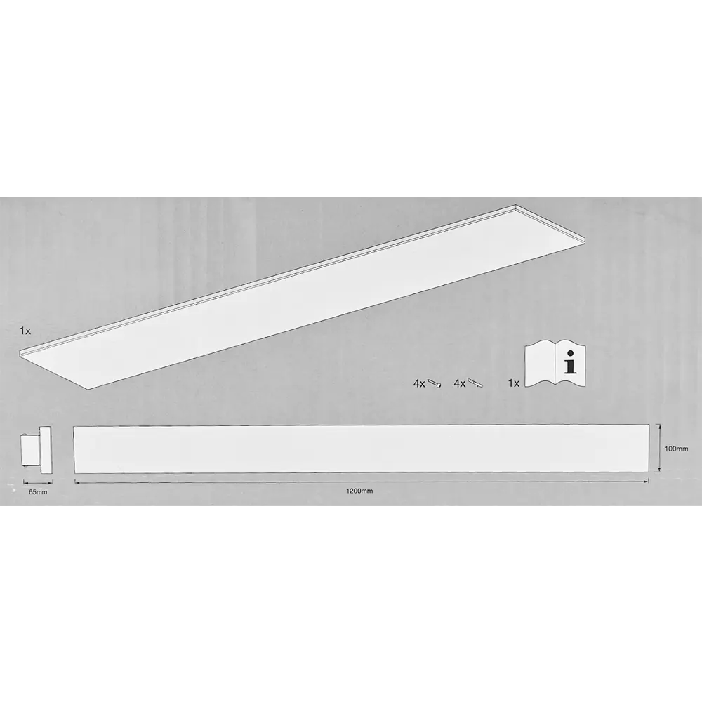 Безрамный накладной светильник WiFi 35 Вт IP20 RGBW, 120X10 мм, 2500 Лм LEDVANCE STLM-2017614 - Вид №12