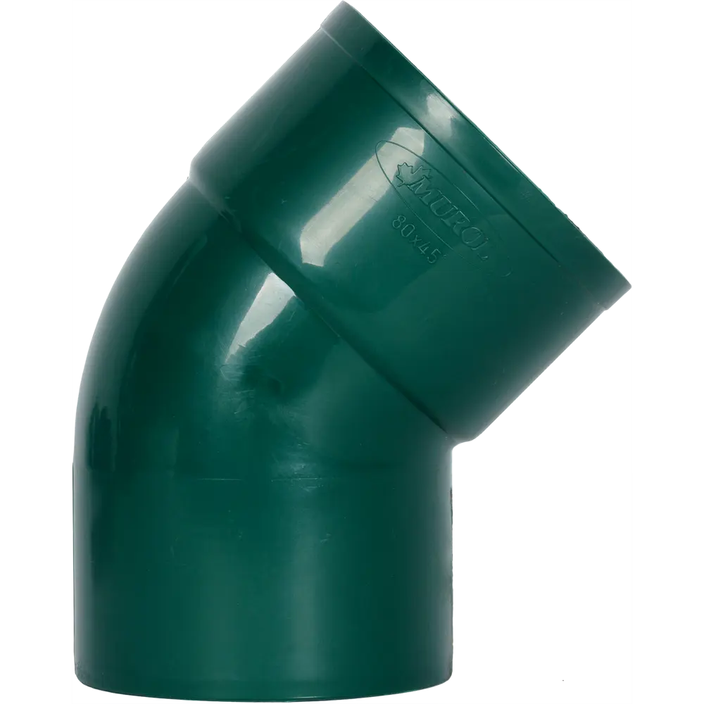 Отвод водосточной трубы 45/80 цвет зеленый MUROL STLM-2014055 - Вид №1