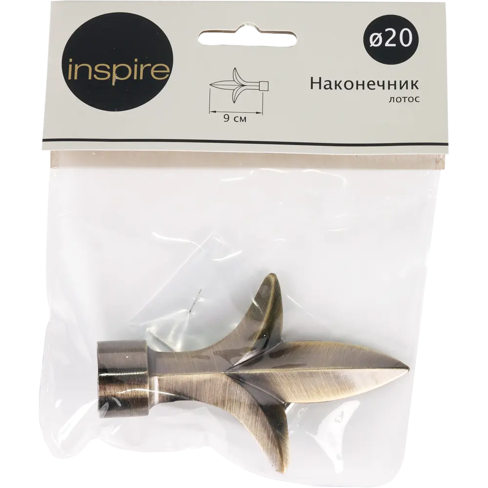 Наконечник «Лотос» 9 см цвет золото антик INSPIRE STLM-2211018 - Вид №4