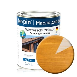 Краска-масло для деревянного фасада Biopin цвет светло-коричневый/дуб 0.75 л