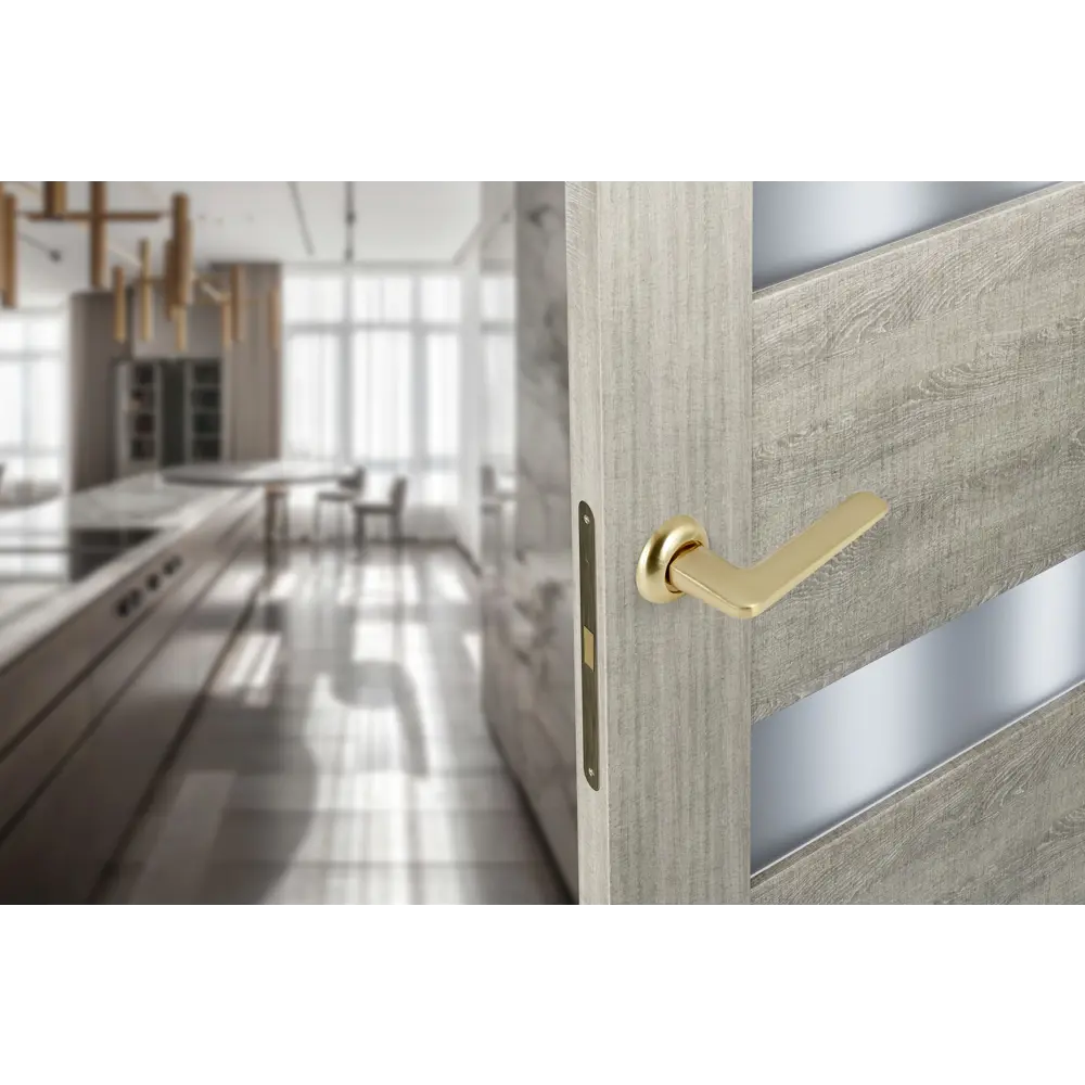 Дверные ручки Edson EDS-66H-R1 золотые на розетке 85170623 STLM-0059422 - Вид №6