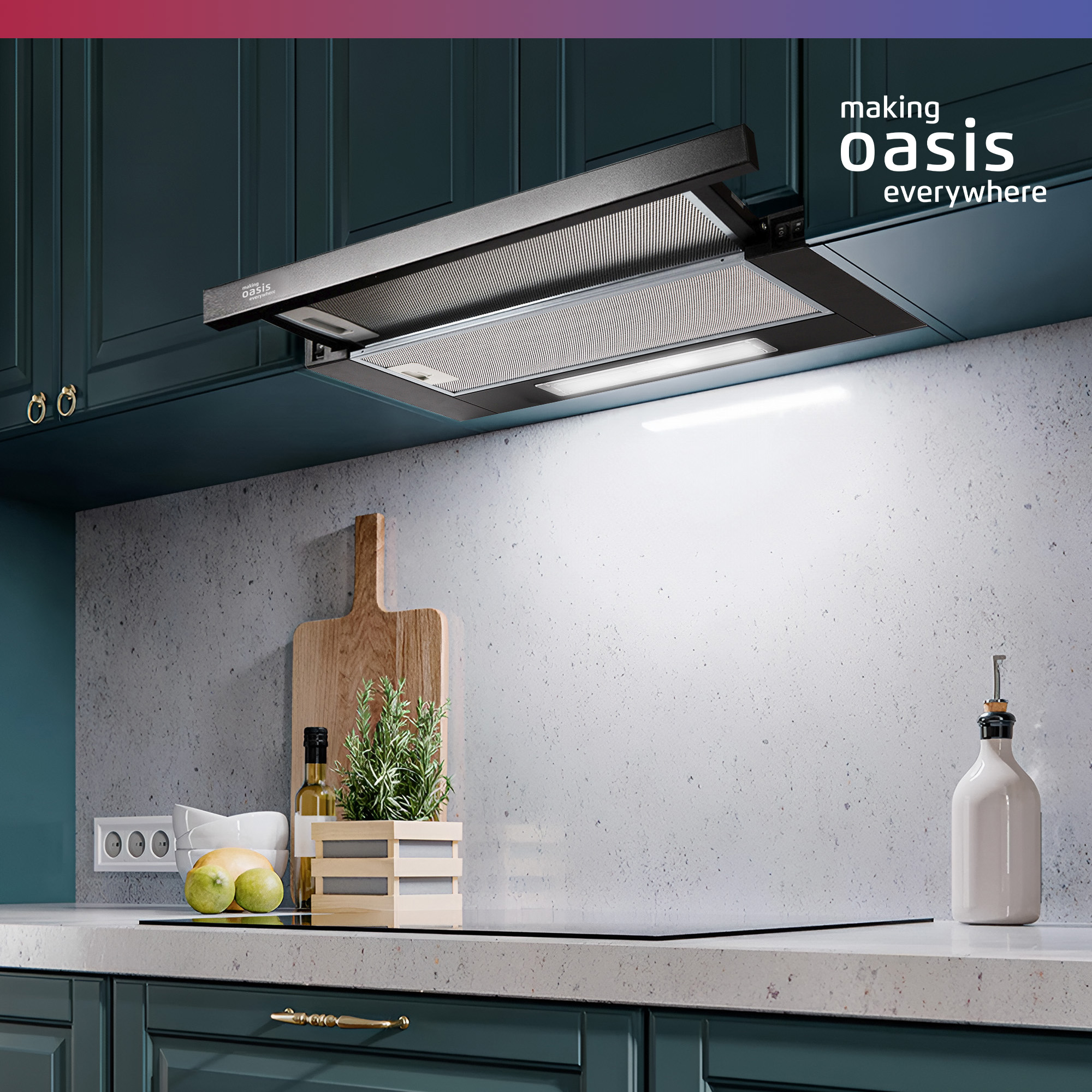 8166171 Вытяжка телескопическая Oasis VT-60B черный/черный STDN-0027694 - Вид №10