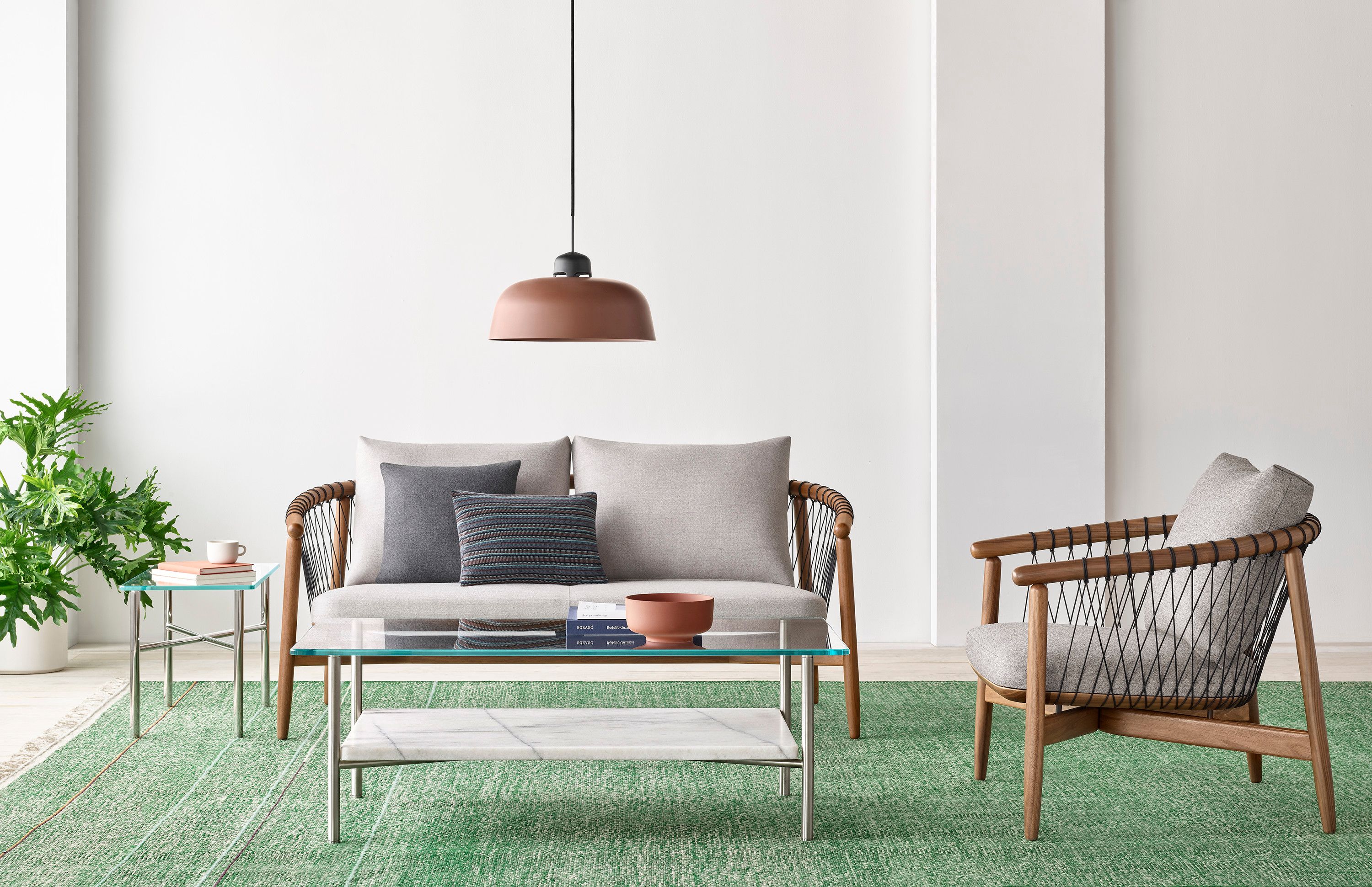 2-местный деревянный и тканевый диван Herman Miller Crosshatch ARCH-00119966 - Вид №4