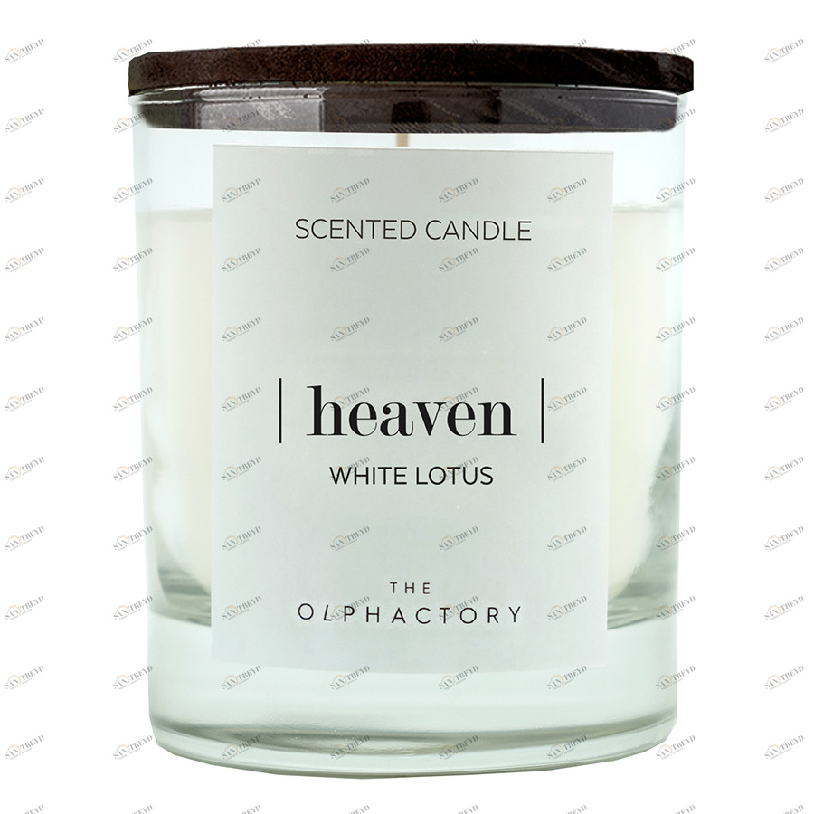 Свеча ароматическая The Olphactory Heaven Black "Белый лотос" AMBIENTAIR  00-3894990 Белый 