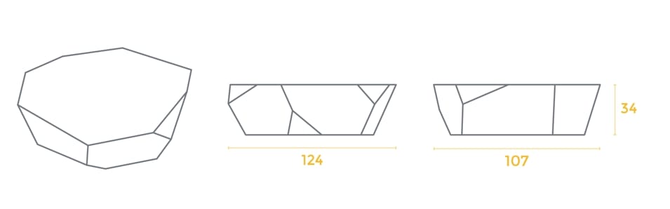 Низкий журнальный столик с пеной SIXINCH Rock ARCH-00007641 - Вид №11