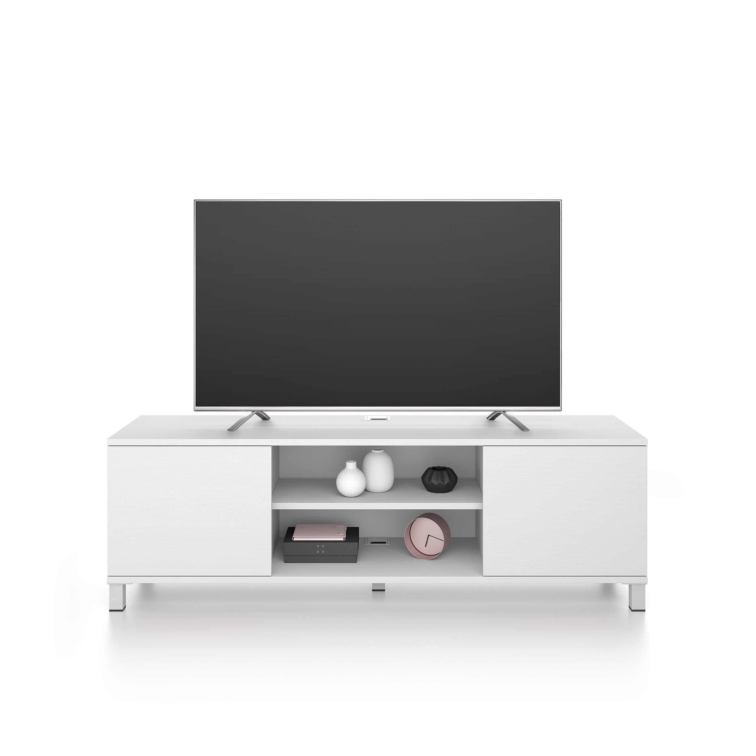 Мебель для телевизора из меламиновой ткани с системой кабельных втулок и распашными дверцами Mobili Fiver Rachele ARCH-00106865 - Вид №39