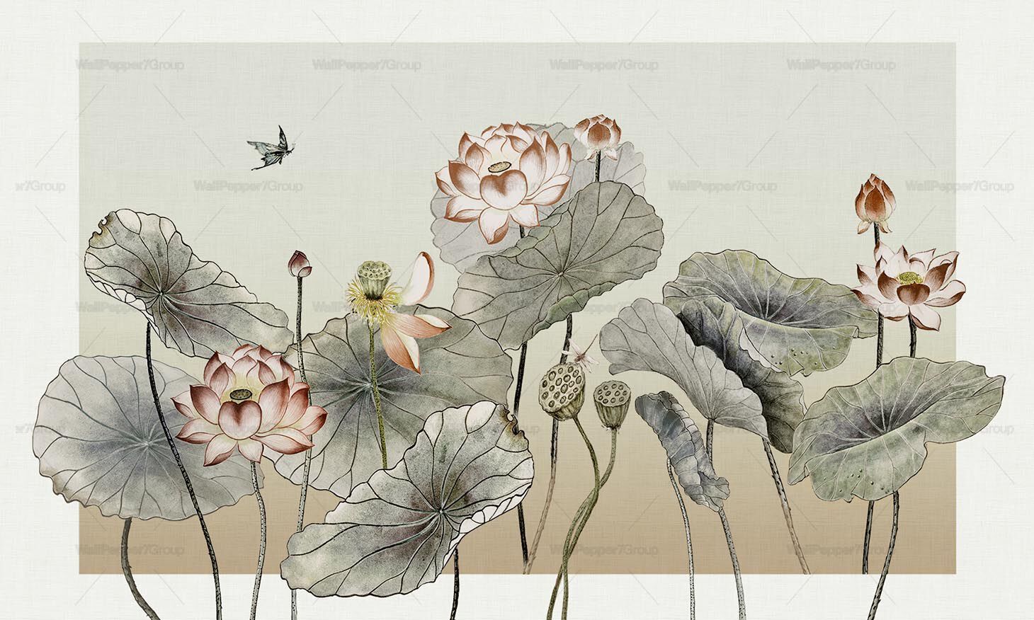 Восточные обои ПВХ бесплатно, экологически чистые, моющиеся WallPepper YOKOHAMA ARCH-00091830 - Вид №1