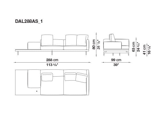 3-местный тканевый диван B&B Italia док ARCH-00033457 - Вид №42