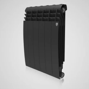 Радиатор биметаллический Royal Thermo Biliner Noir Sable 500 (черный)  - 10 секций