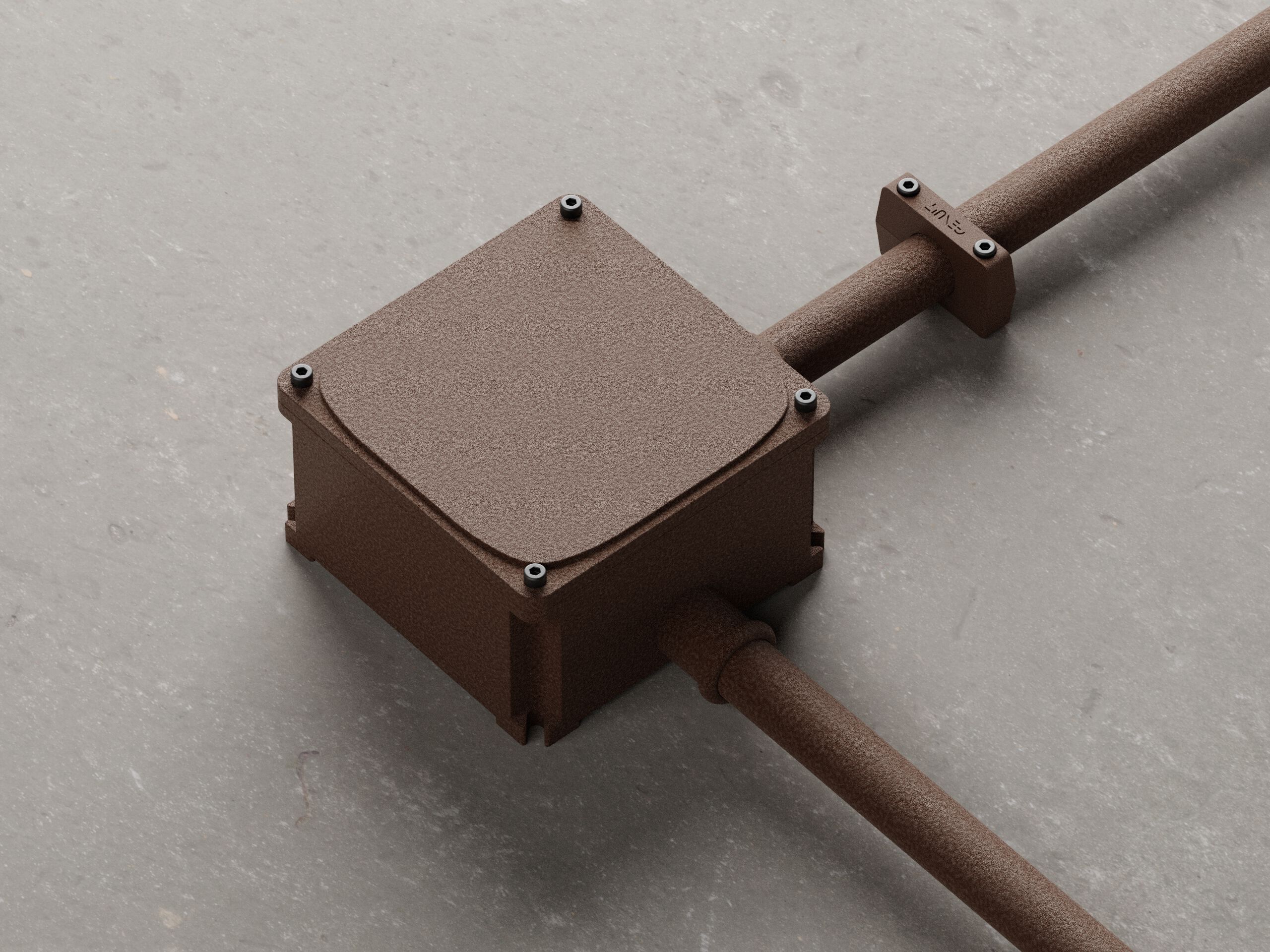 Окрашенная алюминиевая распределительная коробка для электрической системы Genuit Corten ARCH-00061378