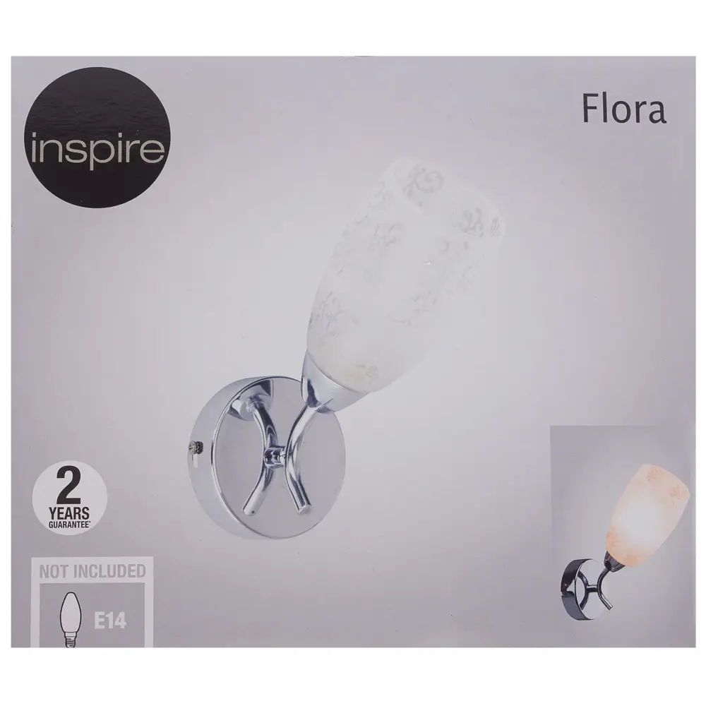 Настенный светильник Inspire Flora 1 лампа E14x40 Вт стекло/металл STLM-2107089 - Вид №4
