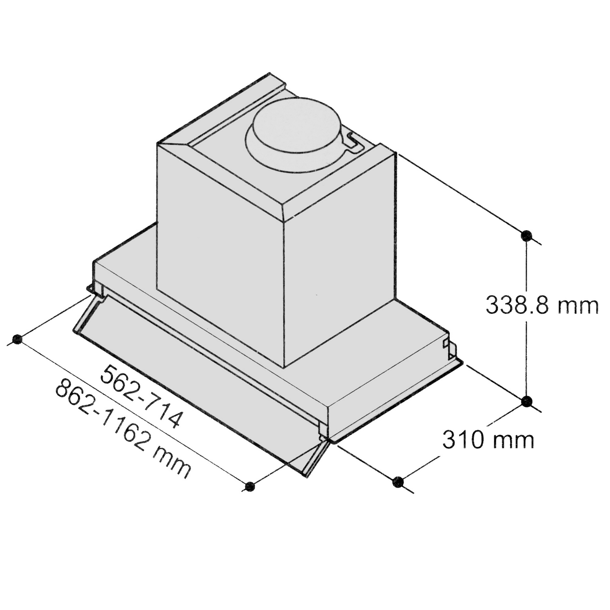5352819 Вытяжка полновстраиваемая Elica BOXIN LX/IX/A/90 серебристый/прозрачный STDN-0008649 - Вид №10