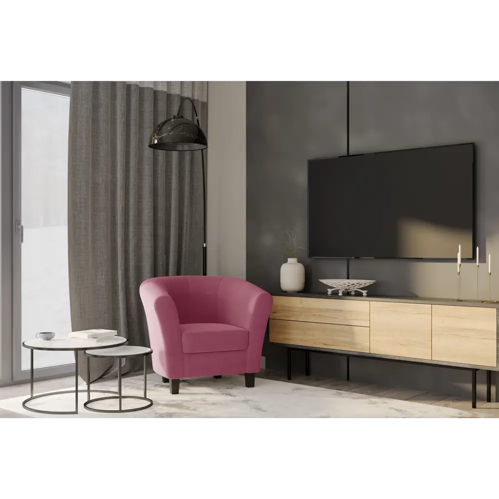 Кресло полиэстер Seasons Марсель CAMARO84 красное 85x73x77 см STLM-2158218 - Вид №2