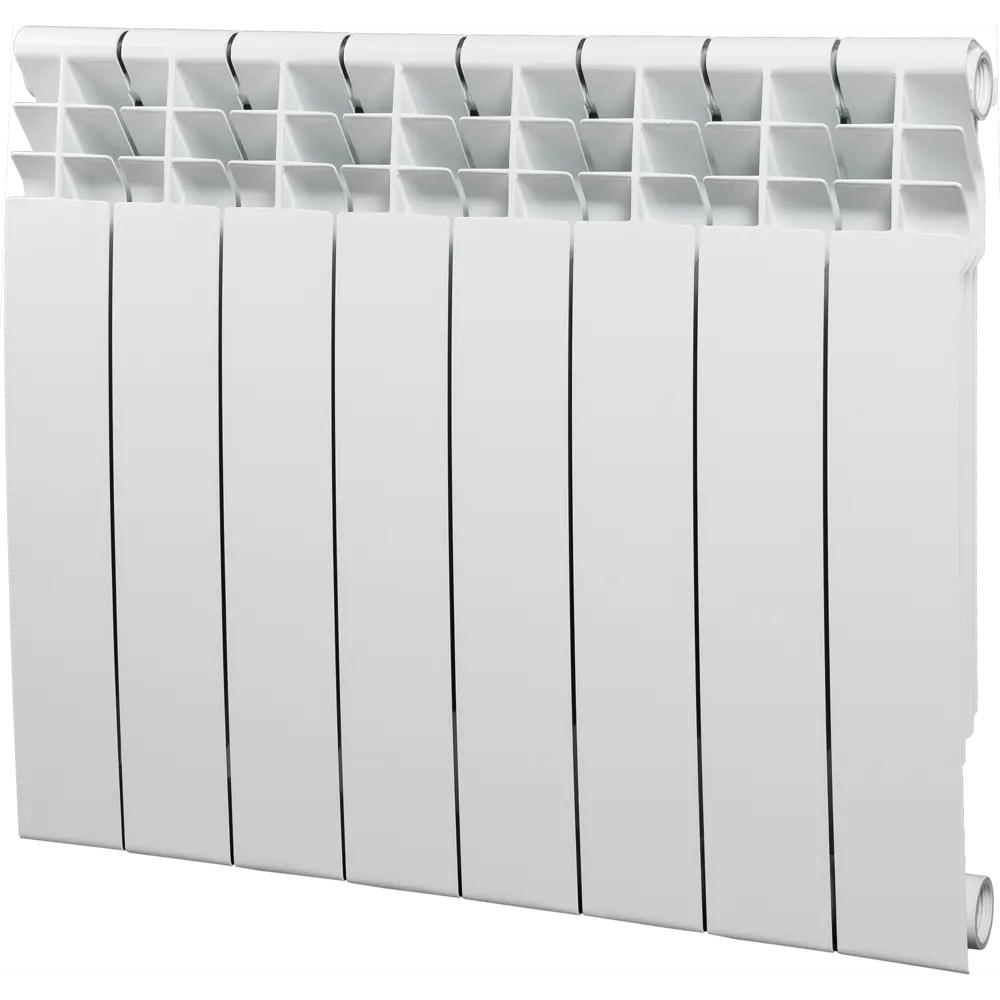 Радиатор Vittoria Плюс 500/87 8 секций боковое подключение биметалл белый Royal Thermo STLM-2072765 - Вид №1