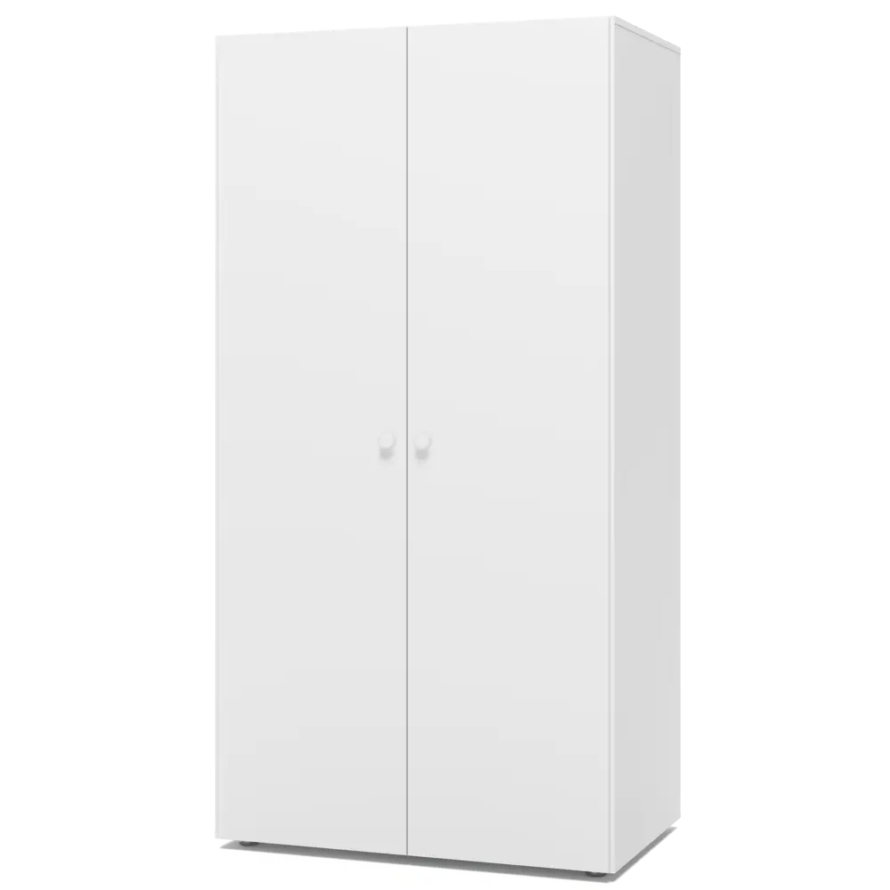 Шкаф распашной Белое солнце с 2 дверями 81x176.7x50.8 см ЛДСП цвет белый STLM-2081870 - Вид №2