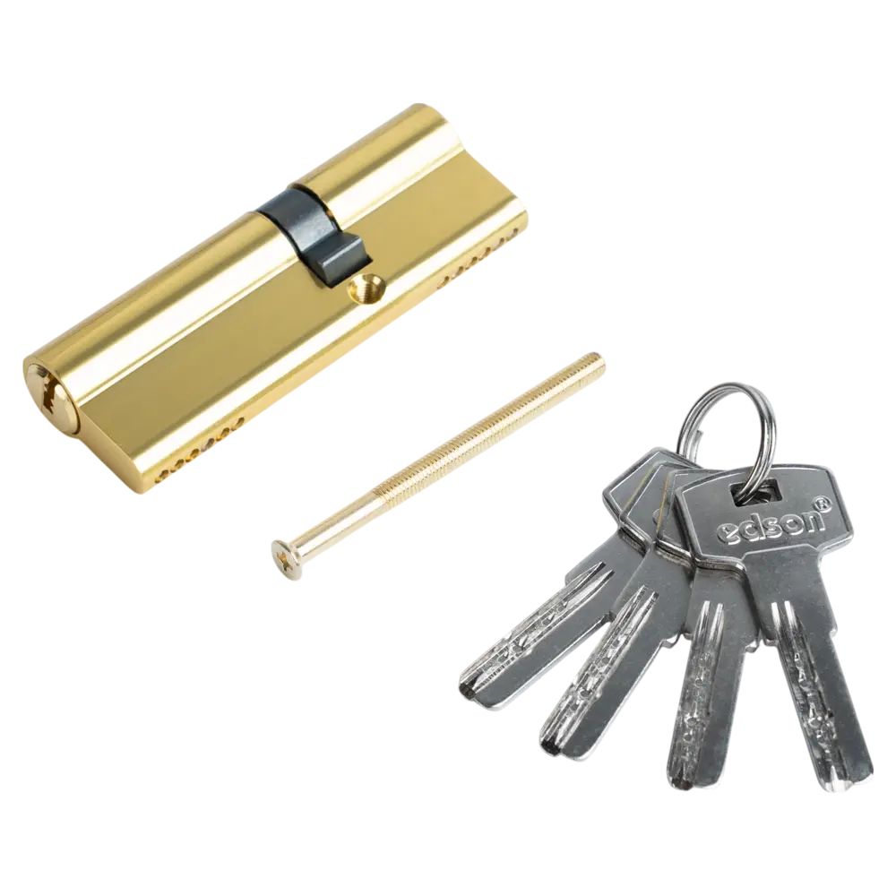 Цилиндр EDS-CYL 35x55 мм ключ/ключ цвет латунь EDSON STLM-2082931 - Вид №2