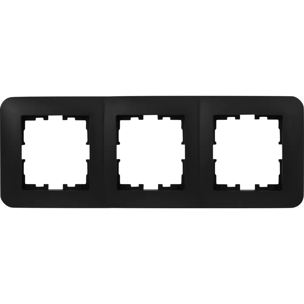 Рамка для розеток и выключателей Lezard Karina Life 3 поста вертикальная цвет черный бархат STLM-2135647