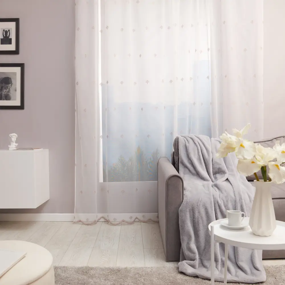 Тюль на ленте Лика 300x280 см цвет бело-розовый MIAMOZA STLM-2042523