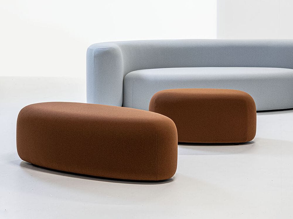 Овальный пуф из ткани La Cividina Лиссе ARCH-00017570