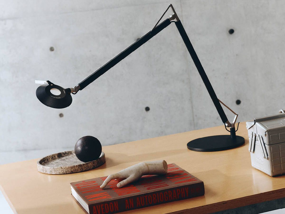 Алюминиевая настольная лампа с гибким кронштейном Stilnovo TORINO ARCH-00149350