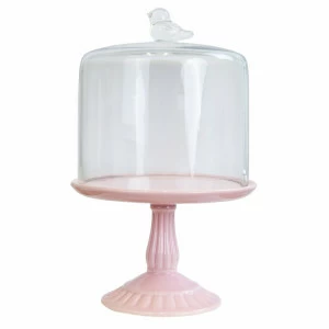 Ваза стеклянная прозрачная клош Helena Vase MAK-INTERIOR - 093525 Прозрачный;розовый