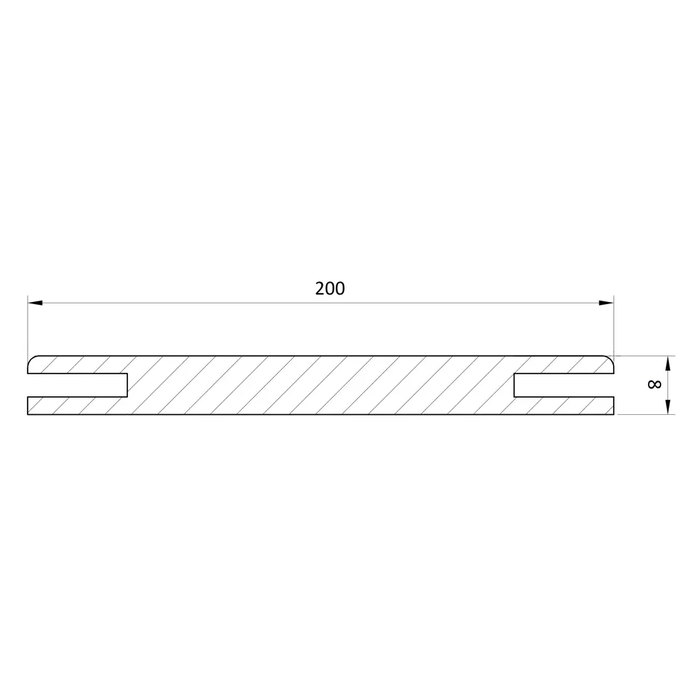 Добор телескопический 2070x200x8 мм ПВХ ламинация цвет венге КРОНОПРОФИЛЬ STLM-2143792 - Вид №3
