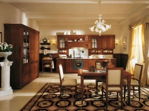 Martini Interiors Кухня из орехового дерева на заказ с ручками