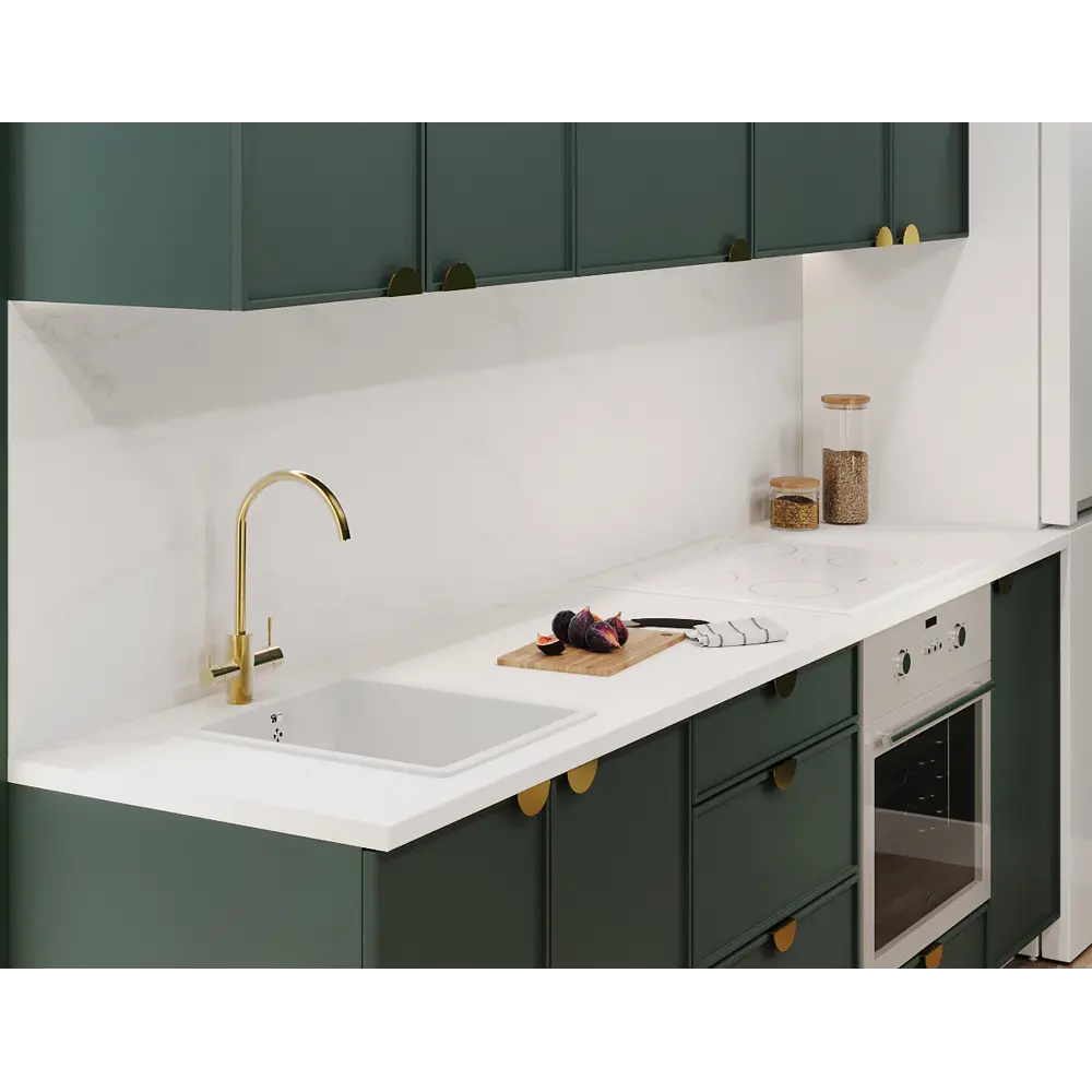 Фасад кухонного шкафа Инта 59.7x16.7 см KONSENSA МДФ цвет зеленый Инта зелёная STLM-2158522 - Вид №8