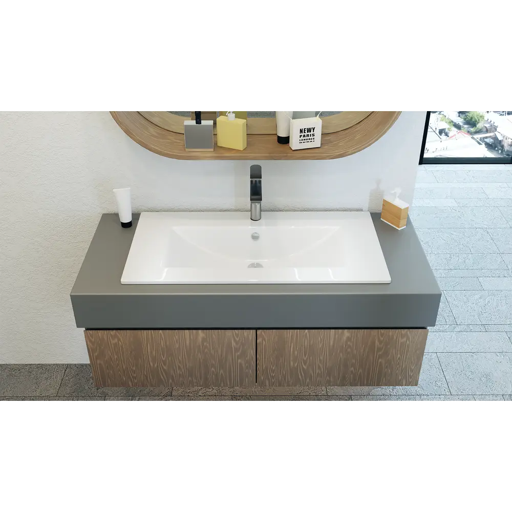 Sanita Luxe Quadro 90 — Фарфоровая раковина для встройки 82582173 Квадро STLM-0030581 - Вид №2