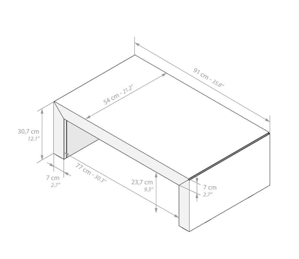 Низкий прямоугольный журнальный столик из меламиновой ткани Mobili Fiver Angelica ARCH-00066722 - Вид №14