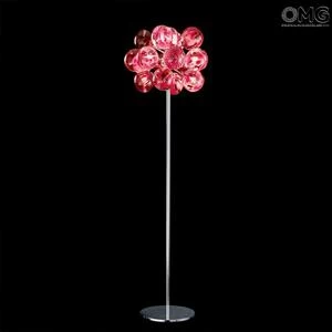 2594 ORIGINALMURANOGLASS Настольная лампа Atmosphera - в красных оттенках - Original Murano Glass OMG 55 см